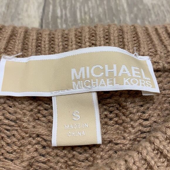 Womens Micheal Michael Kors Cable Knit Drop‎ Shoulder Sweater - Picture 3 of 5